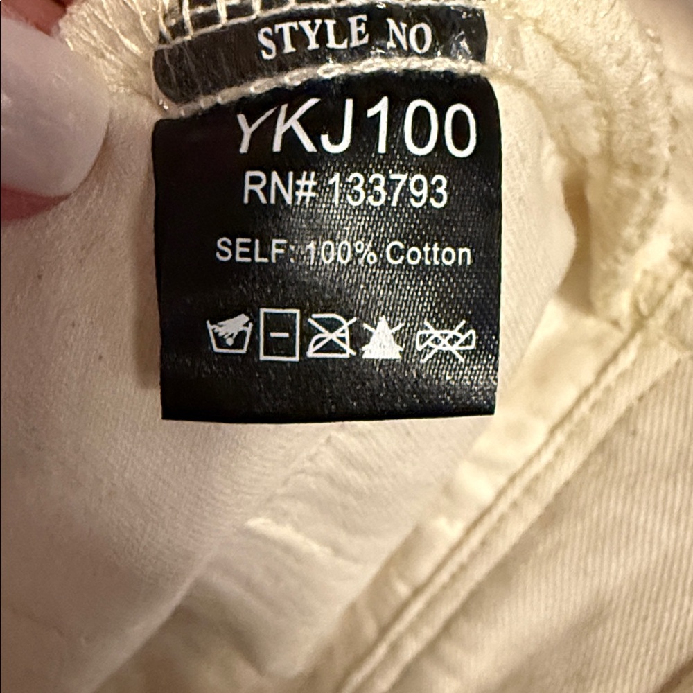 POL Cream Patchwork Button-Front Jean Jacket NWT - image 13